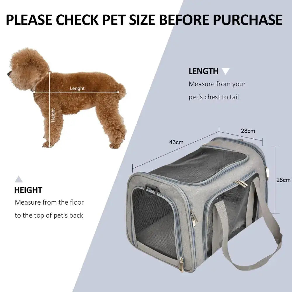 Pet Carrier Bag – Soft-Sided Backpack for Small Pets