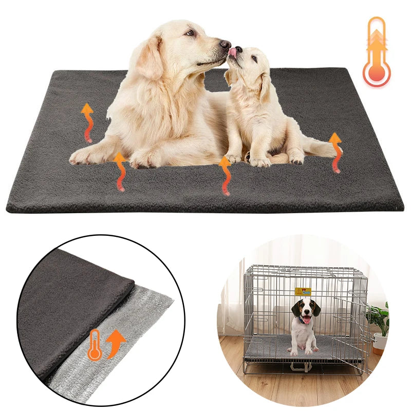 Self-Warming Pet Bed – Soft Thermal Mat for Cats & Dogs