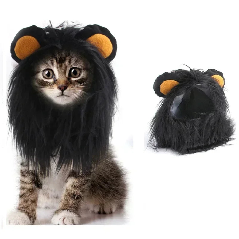 Lion Mane Cat Costume – Pet Hat for Halloween