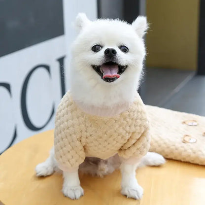 Warm Plush Dog Sweater – Cozy Fleece for Small & Medium Pets