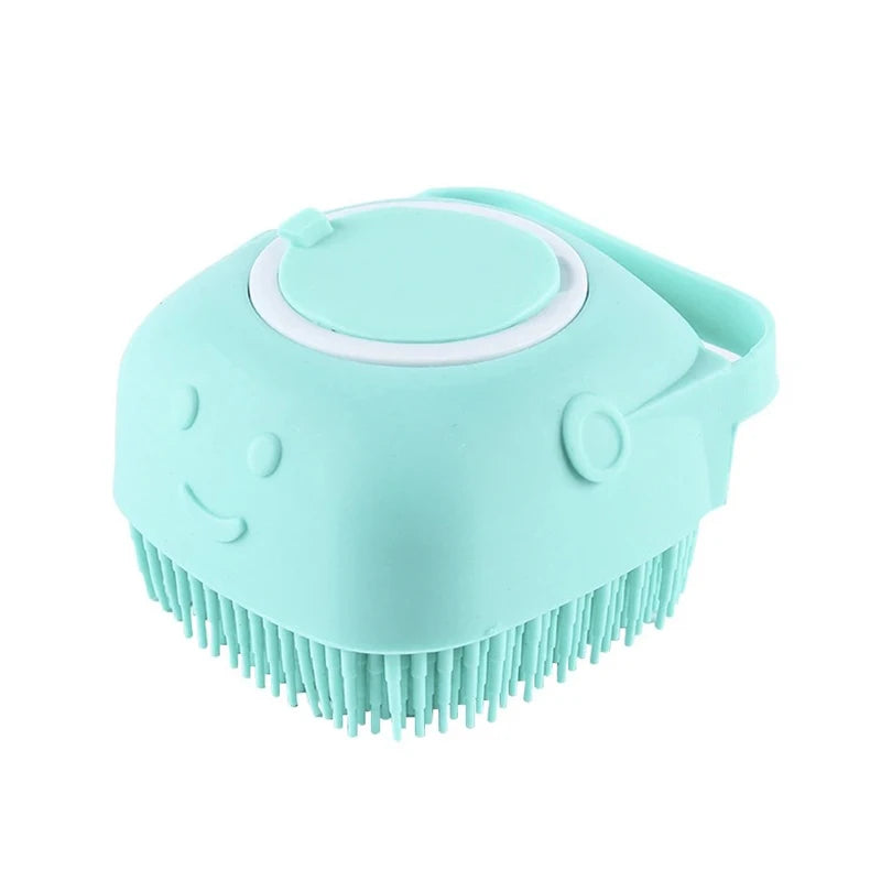 Dog Bath Brush & Massage Glove with Shampoo Dispenser