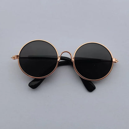 Vintage Round Pet Sunglasses – Chic & Stylish Pet Eyewear