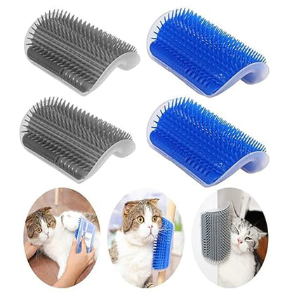 Cat Wall Brush with Catnip – Self Grooming & Massage Comb