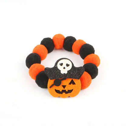 Halloween Themed Pet Collar – Elastic Rope Plush Necklace