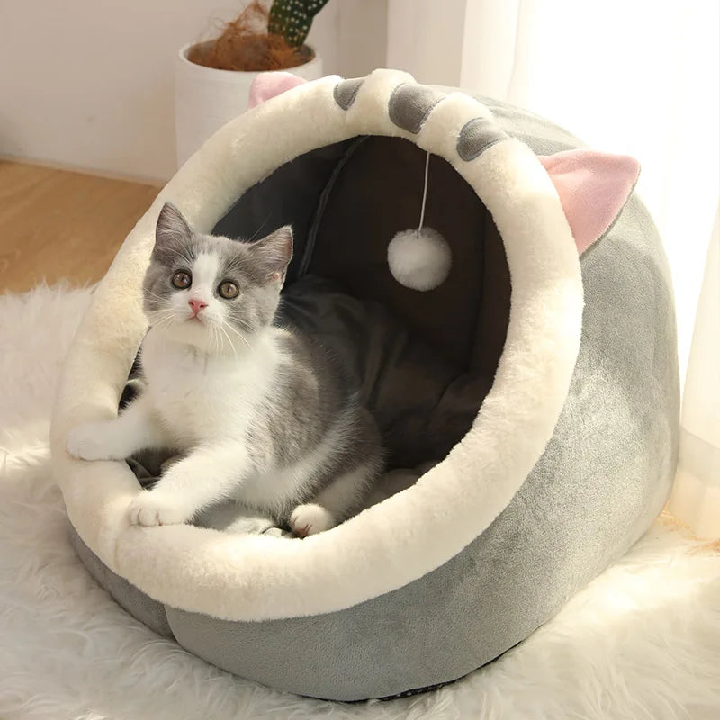 Self-Warming Tent Cave Bed for Cats & Small Dogs