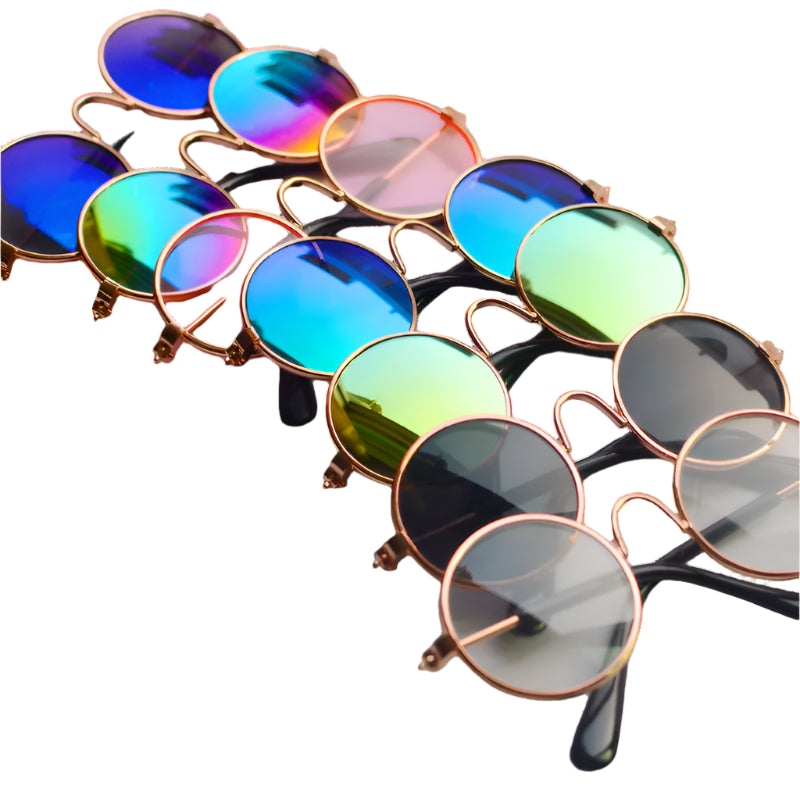 Vintage Round Pet Sunglasses – Chic & Stylish Pet Eyewear