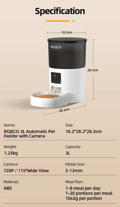 Smart Automatic Cat Feeder with Camera & Voice Control