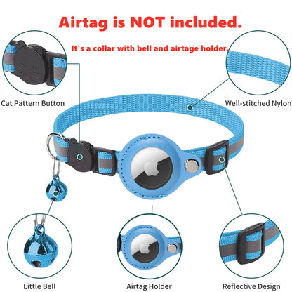 Reflective Airtag Collar for Cats – Protective & Secure