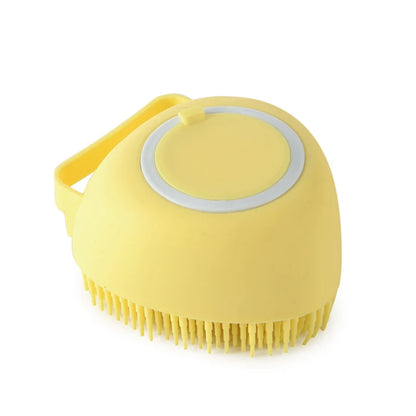 Dog Bath Brush & Massage Glove with Shampoo Dispenser