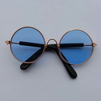 Vintage Round Pet Sunglasses – Chic & Stylish Pet Eyewear