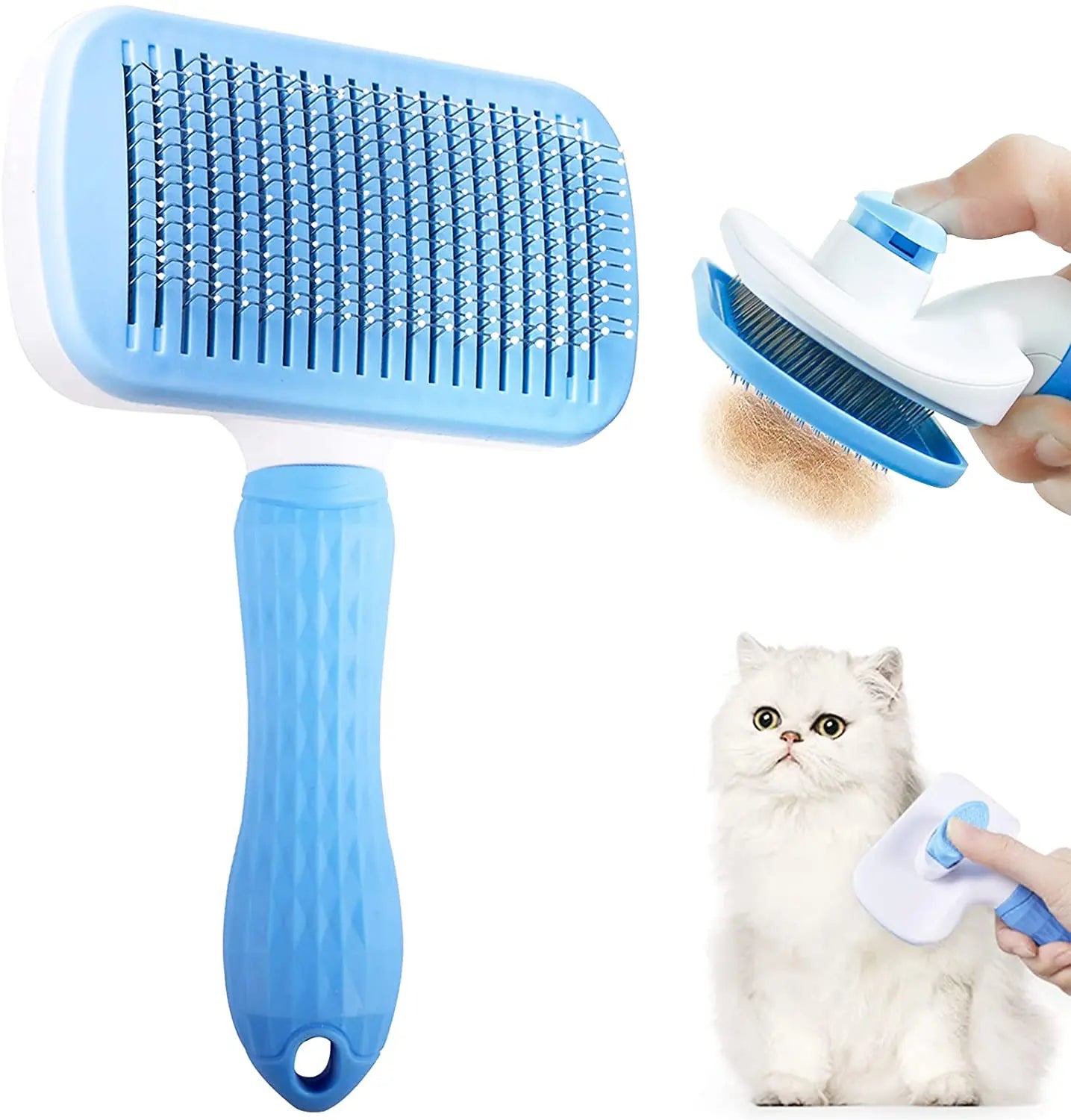 Pet Hair Remover Brush – Grooming Comb for Dogs & Cats