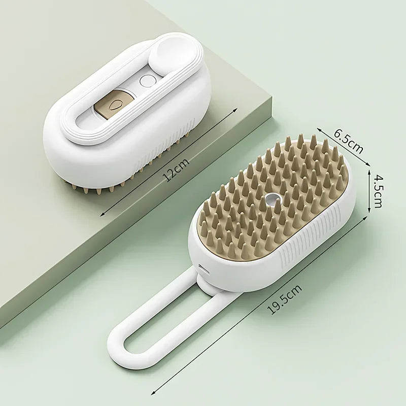 3-in-1 Pet Grooming Brush- Spray, Hair Removal & Massage