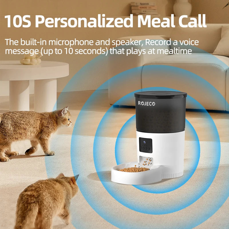 Smart Automatic Cat Feeder with Camera & Voice Control