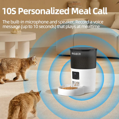 Smart Automatic Cat Feeder with Camera & Voice Control