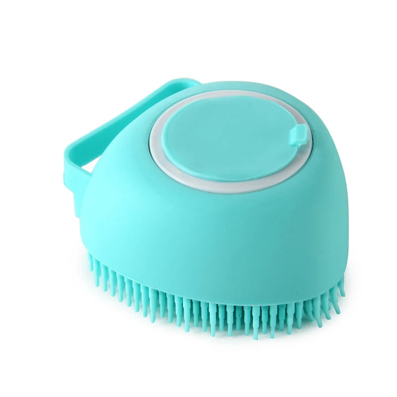 Dog Bath Brush & Massage Glove with Shampoo Dispenser