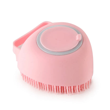 Dog Bath Brush & Massage Glove with Shampoo Dispenser