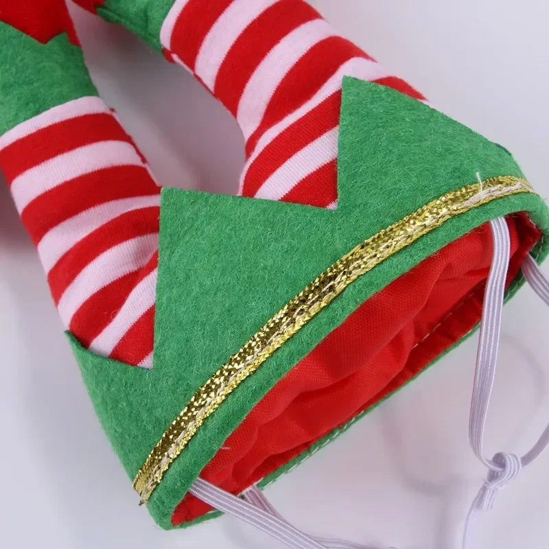 Striped Hat for Pets – Adjustable Christmas Headwear