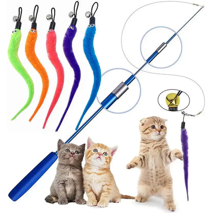 Multi Optional Feather Toys & Poles for Cats