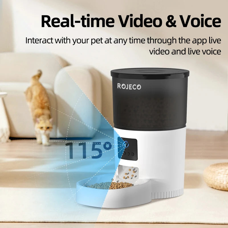 Smart Automatic Cat Feeder with Camera & Voice Control