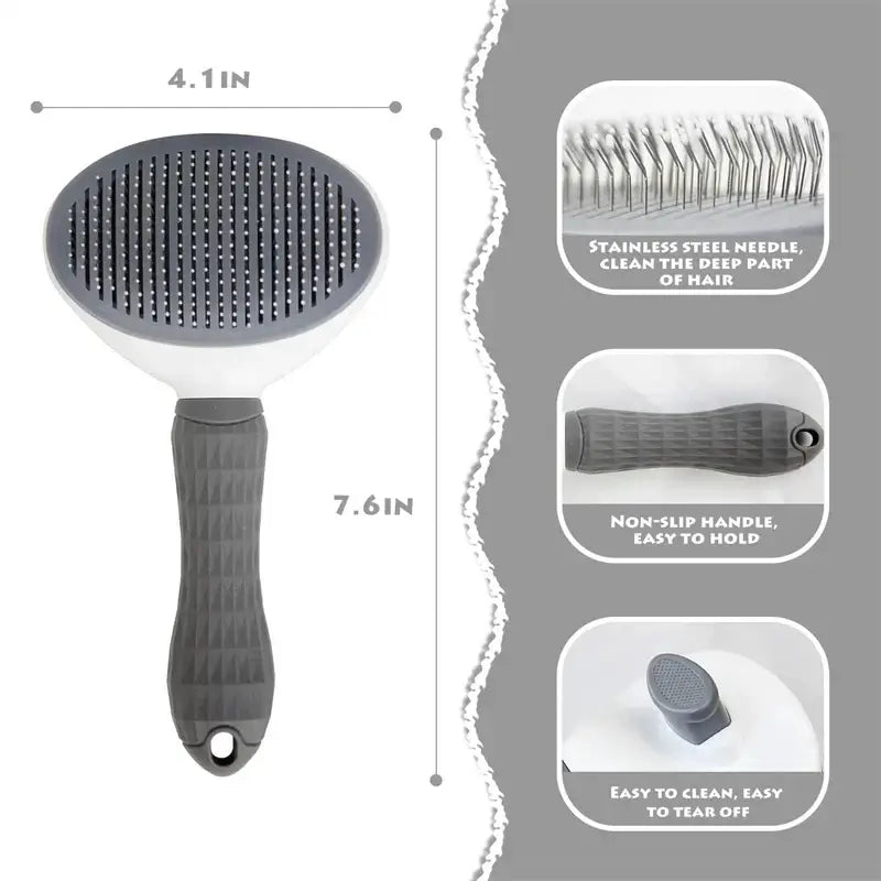 Hair Remover Brush for Dogs and Cats with Non-Slip Grip