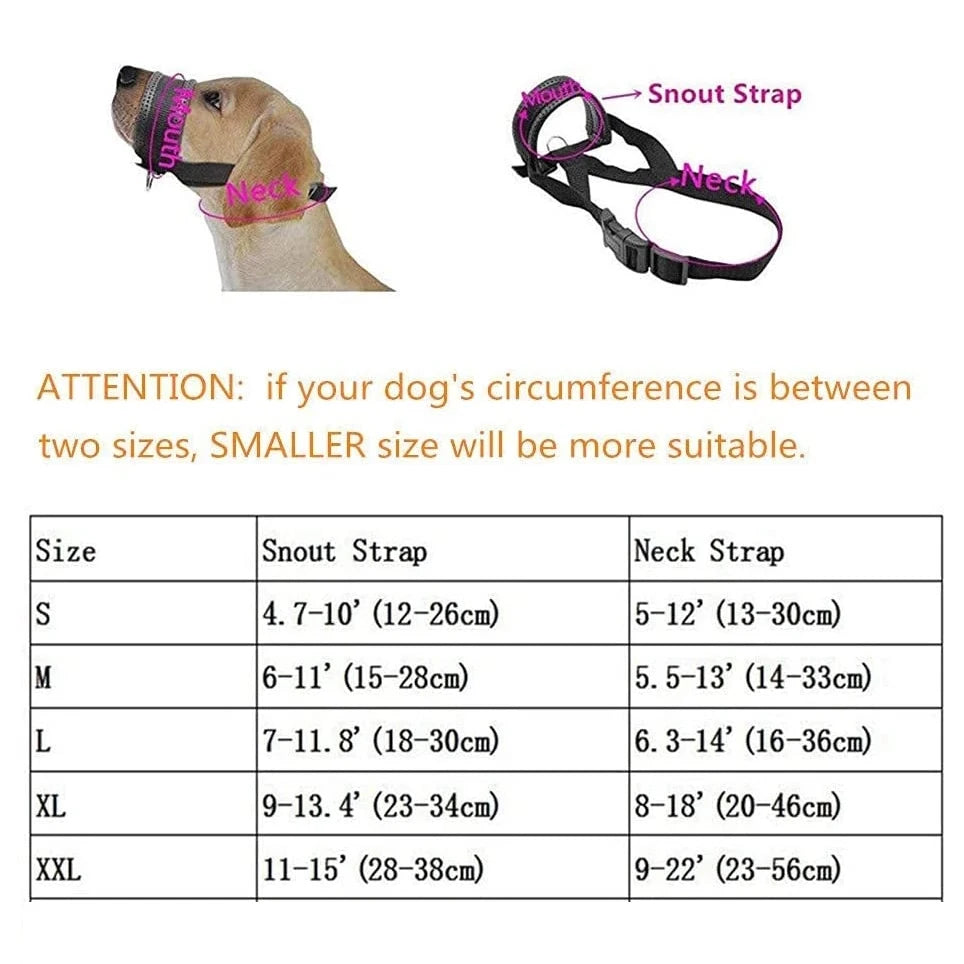 Adjustable Soft Dog Muzzle – Anti-Barking & Bite Prevention