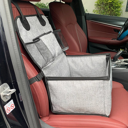 Dog Car Seat – Compact with Storage Pockets