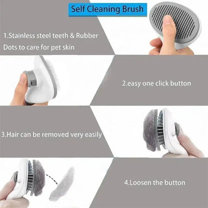 Hair Remover Brush for Dogs and Cats with Non-Slip Grip