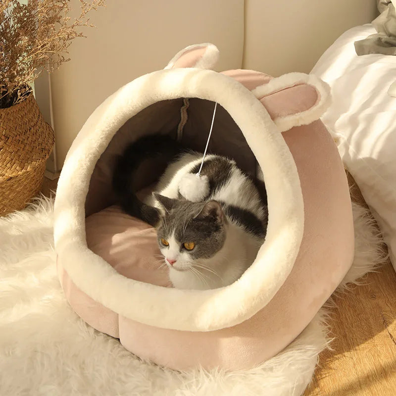 Self-Warming Tent Cave Bed for Cats & Small Dogs