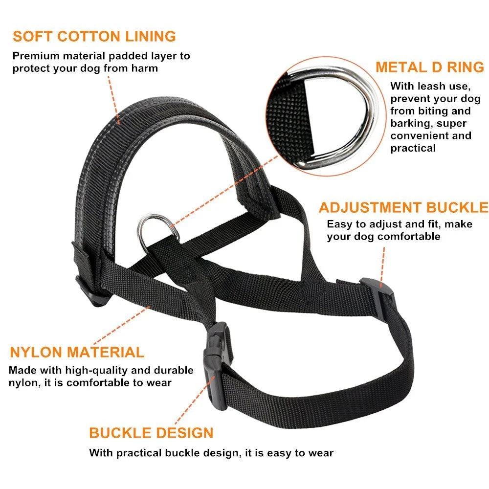 Adjustable Soft Dog Muzzle – Anti-Barking & Bite Prevention