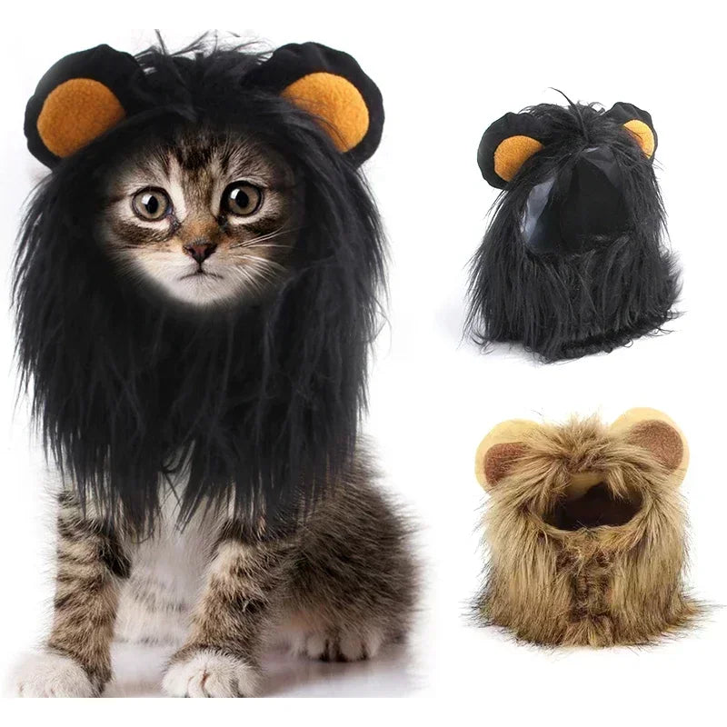 Lion Mane Cat Costume – Pet Hat for Halloween