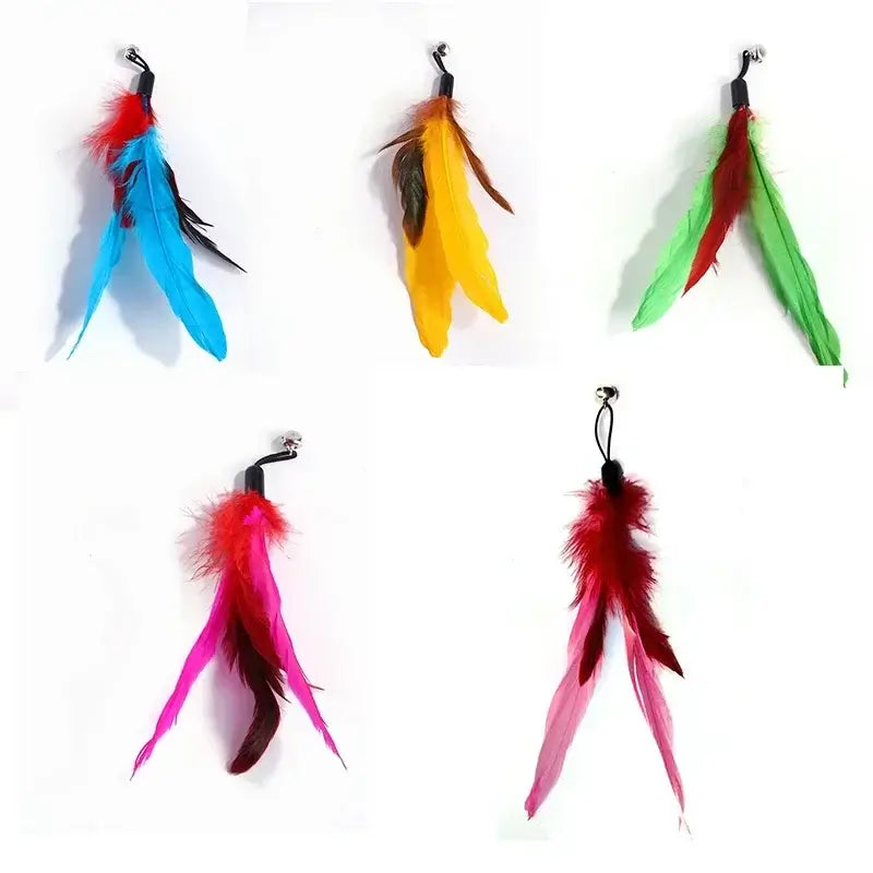 Multi Optional Feather Toys & Poles for Cats