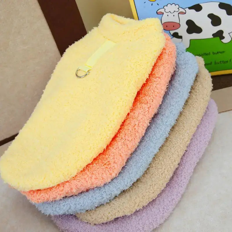 Warm Plush Dog Sweater – Cozy Fleece for Small & Medium Pets