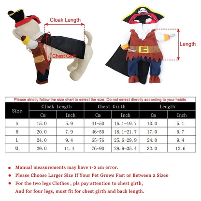 Halloween Pirate Costume – Cosplay for Small & Medium Pets