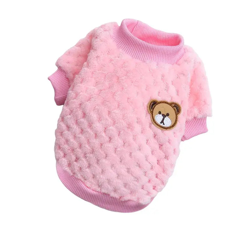 Warm Plush Dog Sweater – Cozy Fleece for Small & Medium Pets