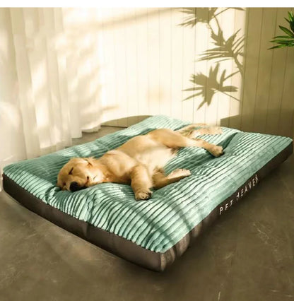 Soft Corduroy Dog Bed – Warm Winter Mat for Pets