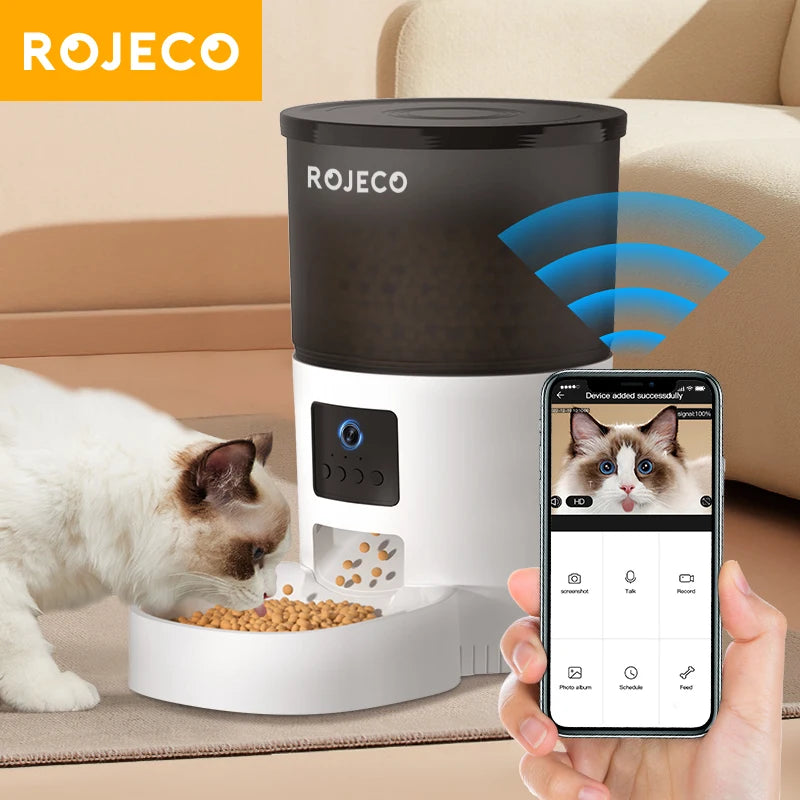 Smart Automatic Cat Feeder with Camera & Voice Control