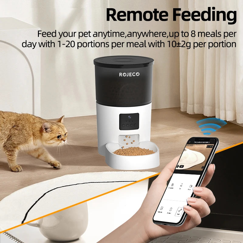 Smart Automatic Cat Feeder with Camera & Voice Control