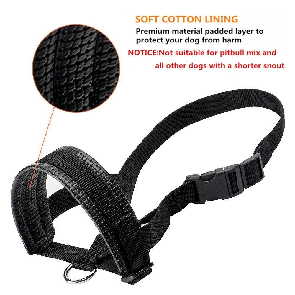 Adjustable Soft Dog Muzzle – Anti-Barking & Bite Prevention