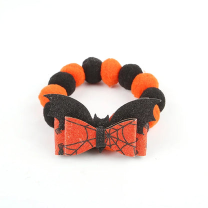 Halloween Themed Pet Collar – Elastic Rope Plush Necklace