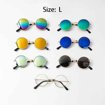 Vintage Round Pet Sunglasses – Chic & Stylish Pet Eyewear