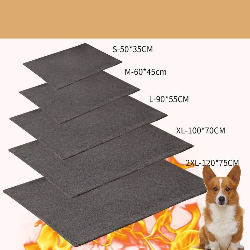 Self-Warming Pet Bed – Soft Thermal Mat for Cats & Dogs