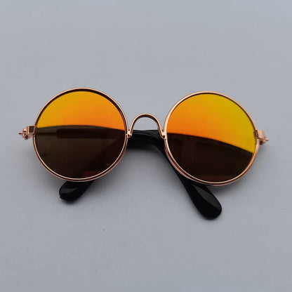 Vintage Round Pet Sunglasses – Chic & Stylish Pet Eyewear