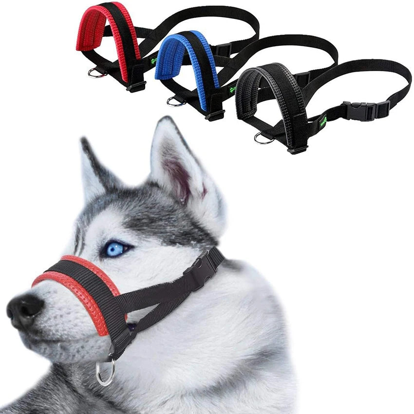 Adjustable Soft Dog Muzzle – Anti-Barking & Bite Prevention