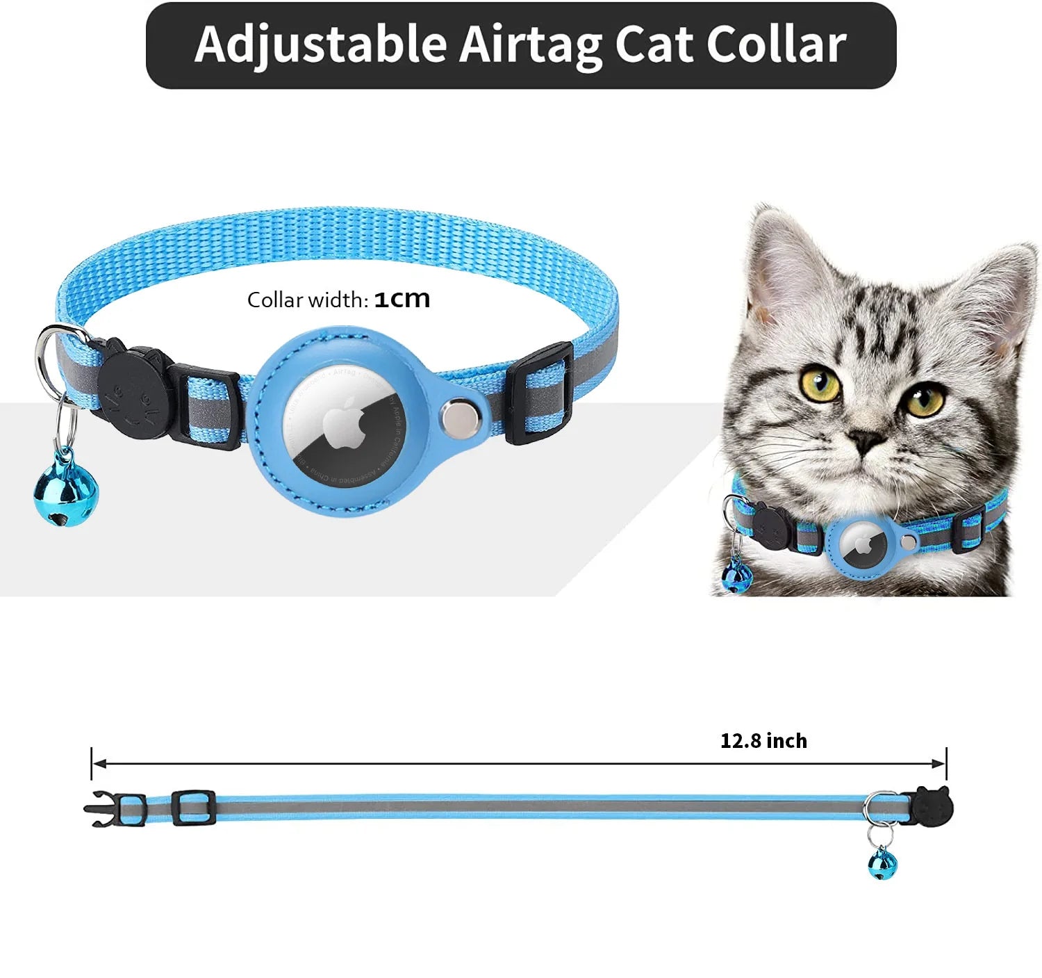 Reflective Airtag Collar for Cats – Protective & Secure