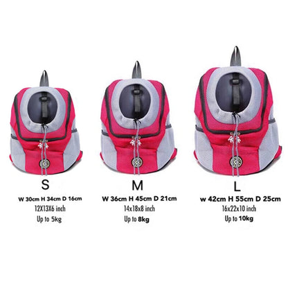 Portable Pet Carrier Backpack – Double Shoulder Mesh Bag