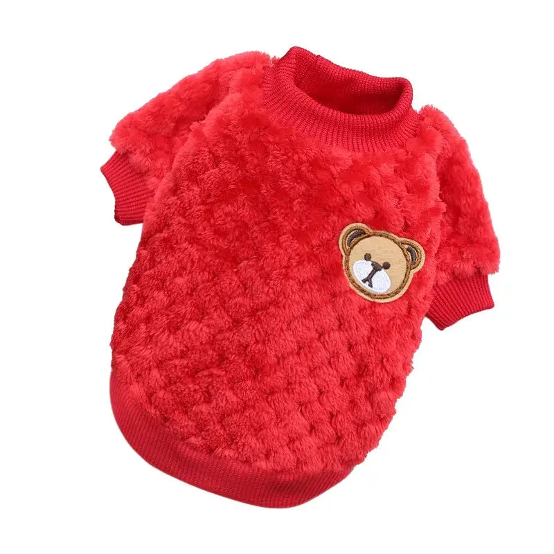 Warm Plush Dog Sweater – Cozy Fleece for Small & Medium Pets