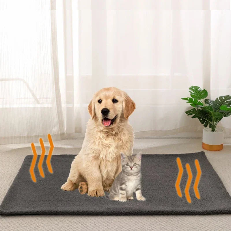 Self-Warming Pet Bed – Soft Thermal Mat for Cats & Dogs